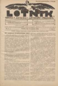 Lotnik: organ Związku Lotników Polskich 1924.06.15 R.1 Nr8