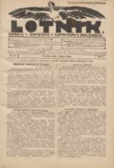 Lotnik: organ Związku Lotników Polskich 1924.07.01 R.1 Nr9