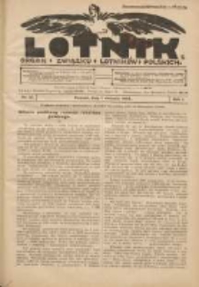 Lotnik: organ Związku Lotników Polskich 1924.08.01 R.1 Nr10