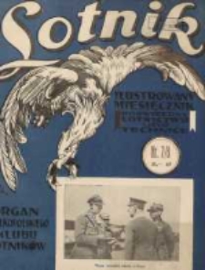 Lotnik: ilustrowany miesięcznik poświęcony lotnictwu i jego technice: organ Wielkopolskiego Klubu Lotników 1929.07/08.03 T.9 Nr7/8(111/112)