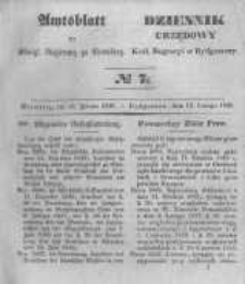 Amtsblatt der Königlichen Preussischen Regierung zu Bromberg. 1846.02.13 No.7