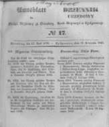 Amtsblatt der Königlichen Preussischen Regierung zu Bromberg. 1846.04.17 No.17
