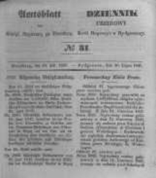 Amtsblatt der K&ouml;niglichen Preussischen Regierung zu Bromberg. 1847.07.30 No.31