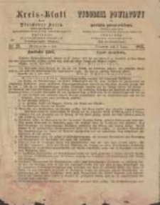 Kreis-Blatt f&uuml;r den Pleschener Kreis. Tygodnik Powiatowy dla powiatu pleszewskiego 1875.07.03 Jg.23 Nr27