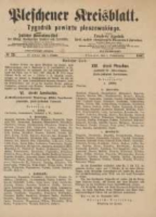 Pleschener Kreisblatt.Tygodnik Powiatu Pleszewskiego: zugleich: Amtliches Publications-Blatt der Königl. Amtsgerichte Pleschen und Jarotschin: zarazem: Urzędowy tygodnik Król. sądów okręgowych Pleszewa i Jarocina 1887.10.01 Jg.35 Nr79