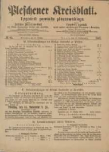 Pleschener Kreisblatt.Tygodnik Powiatu Pleszewskiego: zugleich: Amtliches Publications-Blatt der Königl. Amtsgerichte Pleschen und Jarotschin: zarazem: Urzędowy tygodnik Król. sądów okręgowych Pleszewa i Jarocina 1887.10.22 Jg.35 Nr85