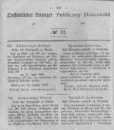 Oeffentlicher Anzeiger zum Amtsblatt No.11 der Königl. Preuss. Regierung zu Bromberg. 1847