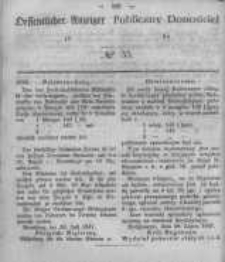 Oeffentlicher Anzeiger zum Amtsblatt No.35 der Königl. Preuss. Regierung zu Bromberg. 1847