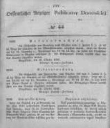 Oeffentlicher Anzeiger zum Amtsblatt No.44 der Königl. Preuss. Regierung zu Bromberg. 1847