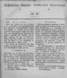 Oeffentlicher Anzeiger zum Amtsblatt No.45 der Königl. Preuss. Regierung zu Bromberg. 1847