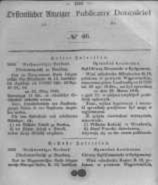 Oeffentlicher Anzeiger zum Amtsblatt No.46 der Königl. Preuss. Regierung zu Bromberg. 1847