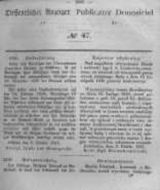 Oeffentlicher Anzeiger zum Amtsblatt No.47 der Königl. Preuss. Regierung zu Bromberg. 1847