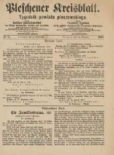 Pleschener Kreisblatt.Tygodnik Powiatu Pleszewskiego: zugleich: Amtliches Publications-Blatt der Königl. Amtsgerichte Pleschen und Jarotschin: zarazem: Urzędowy tygodnik Król. sądów okręgowych Pleszewa i Jarocina 1887.09.24 Jg.35 Nr77