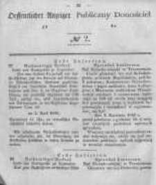 Oeffentlicher Anzeiger zum Amtsblatt No.2 der Königl. Preuss. Regierung zu Bromberg. 1846