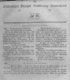 Oeffentlicher Anzeiger zum Amtsblatt No.19 der Königl. Preuss. Regierung zu Bromberg. 1846