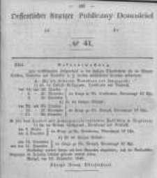 Oeffentlicher Anzeiger zum Amtsblatt No.41 der Königl. Preuss. Regierung zu Bromberg. 1846