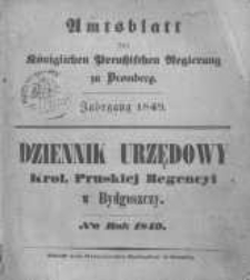 Amtsblatt der Königlichen Preussischen Regierung zu Bromberg. 1849.01.05 No.1