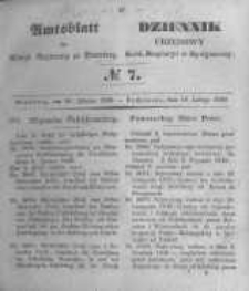 Amtsblatt der Königlichen Preussischen Regierung zu Bromberg. 1849.02.16 No.7