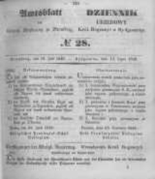 Amtsblatt der Königlichen Preussischen Regierung zu Bromberg. 1849.07.13 No.28