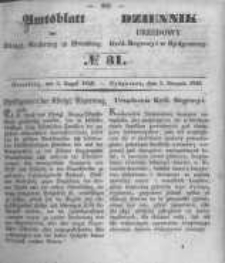 Amtsblatt der Königlichen Preussischen Regierung zu Bromberg. 1849.08.03 No.31