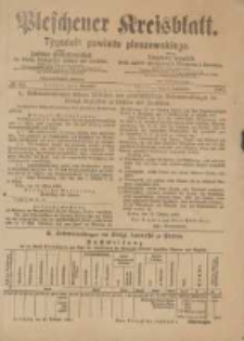 Pleschener Kreisblatt.Tygodnik Powiatu Pleszewskiego: zugleich: Amtliches Publications-Blatt der Königl. Amtsgerichte Pleschen und Jarotschin: zarazem: Urzędowy tygodnik Król. sądów okręgowych Pleszewa i Jarocina 1887.11.02 Jg.35 Nr88