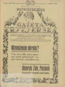Powszechna Gazeta Fryzjerska : organ Związku Polskich Cechów Fryzjerskich 1930.12.01 R.8 Nr23