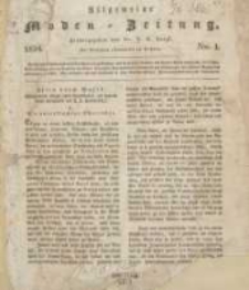 Allgemeine Moden-Zeitung : eine Zeitschrift f&uuml;r die gebildete Welt, begleitet von dem Bilder-Magazin f&uuml;r die elegante Welt 1824 Nr1