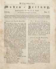 Allgemeine Moden-Zeitung : eine Zeitschrift f&uuml;r die gebildete Welt, begleitet von dem Bilder-Magazin f&uuml;r die elegante Welt 1824 Nr7