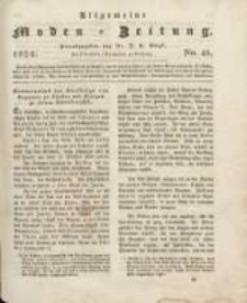 Allgemeine Moden-Zeitung : eine Zeitschrift für die gebildete Welt, begleitet von dem Bilder-Magazin für die elegante Welt 1824 Nr45