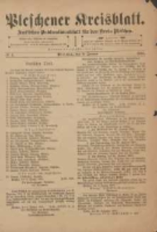 Pleschener Kreisblatt: Amtliches Publicationsblatt für den Kreis Pleschen 1901.01.09 Jg.49 Nr3