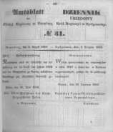 Amtsblatt der Königlichen Preussischen Regierung zu Bromberg. 1850.08.02 No.31