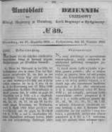 Amtsblatt der Königlichen Preussischen Regierung zu Bromberg. 1850.09.27 No.39