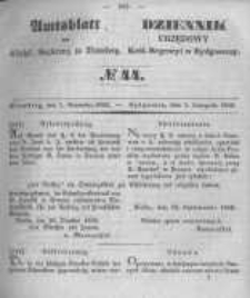 Amtsblatt der Königlichen Preussischen Regierung zu Bromberg. 1850.11.01 No.44