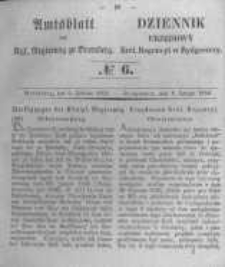 Amtsblatt der K&ouml;niglichen Preussischen Regierung zu Bromberg. 1852.02.06 No.6