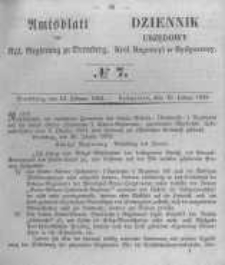 Amtsblatt der Königlichen Preussischen Regierung zu Bromberg. 1852.02.13 No.7
