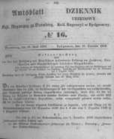 Amtsblatt der Königlichen Preussischen Regierung zu Bromberg. 1852.04.16 No.16