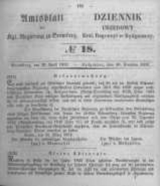 Amtsblatt der Königlichen Preussischen Regierung zu Bromberg. 1852.04.30 No.18