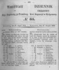 Amtsblatt der K&ouml;niglichen Preussischen Regierung zu Bromberg. 1852.08.27 No.35