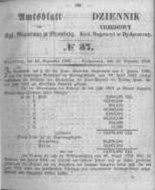Amtsblatt der Königlichen Preussischen Regierung zu Bromberg. 1852.09.10 No.37