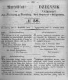 Amtsblatt der Königlichen Preussischen Regierung zu Bromberg. 1852.09.17 No.38