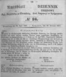 Amtsblatt der Königlichen Preussischen Regierung zu Bromberg. 1853.04.22 No.16