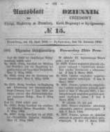 Amtsblatt der K&ouml;niglichen Preussischen Regierung zu Bromberg. 1850.04.12 No.15