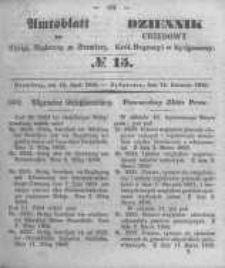 Amtsblatt der Königlichen Preussischen Regierung zu Bromberg. 1850.04.12 No.15