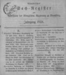 Amtsblatt der K&ouml;niglichen Preussischen Regierung zu Bromberg. 1854.01.06 No.1