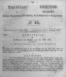 Amtsblatt der K&ouml;niglichen Preussischen Regierung zu Bromberg. 1854.04.07 No.14