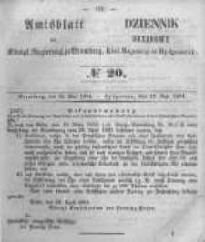 Amtsblatt der Königlichen Preussischen Regierung zu Bromberg. 1854.05.19 No.20