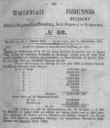 Amtsblatt der K&ouml;niglichen Preussischen Regierung zu Bromberg. 1854.10.06 No.40