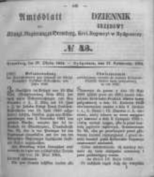 Amtsblatt der Königlichen Preussischen Regierung zu Bromberg. 1854.10.27 No.43