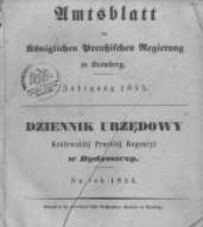 Amtsblatt der Königlichen Preussischen Regierung zu Bromberg. 1855.01.05 No.1