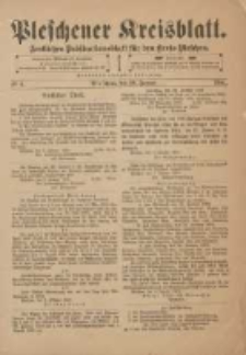 Pleschener Kreisblatt: Amtliches Publicationsblatt fuer den Kreis Pleschen 1901. 01.12 Jg.49 Nr4